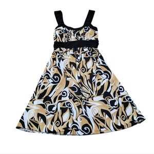 La Belle Vintage Dress Babydoll Y2K Sleeveless Back Tie Size Small